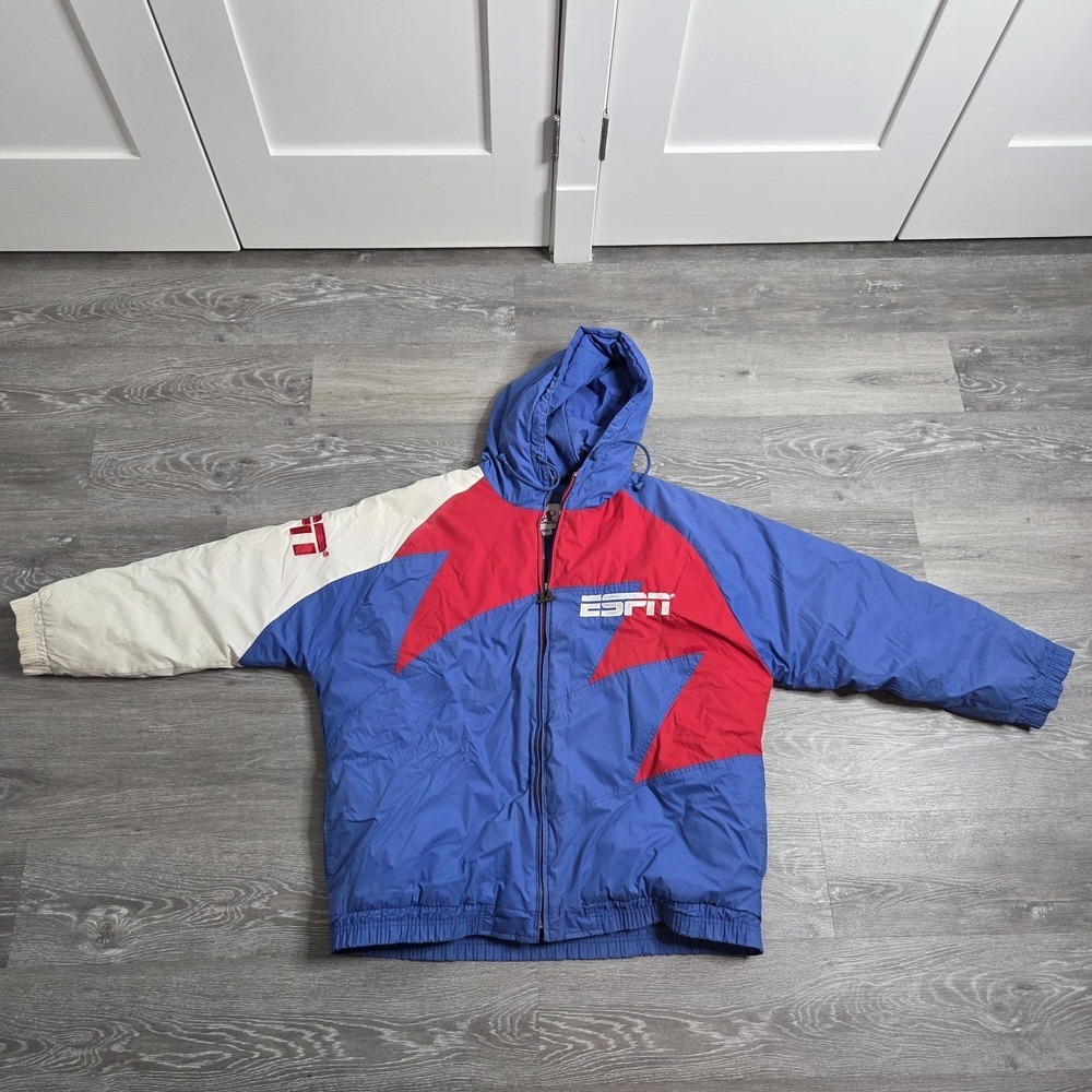 Men's Vintage ESPN Sharktooth Puffer Jacket - Size XL